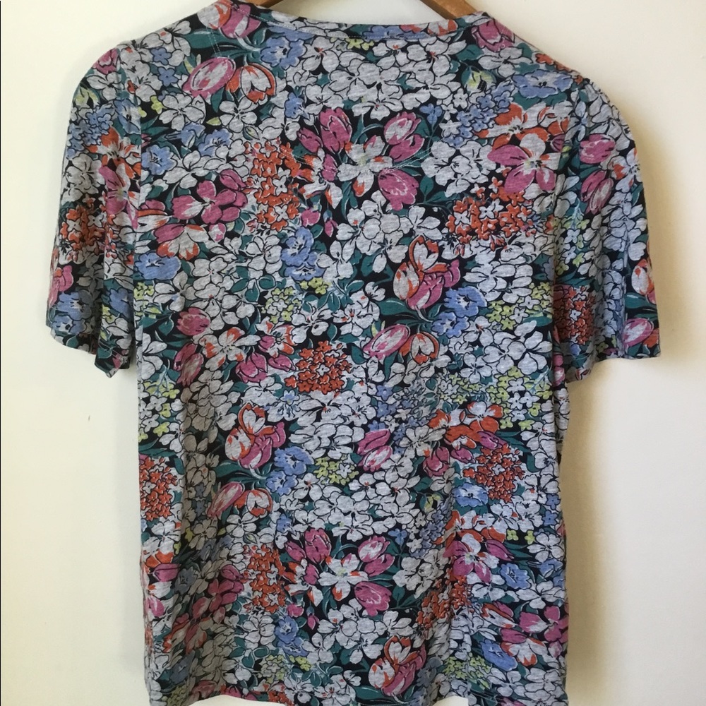Anthro 40 of 52 Conversations Floral T-shirt - Picture 3 of 7